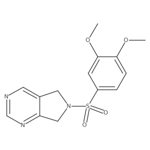 6-((3,4-dimethoxyphenyl)sulfonyl)-6,7-dihydro-5H-pyrrolo[3,4-d]pyrimidine结构式