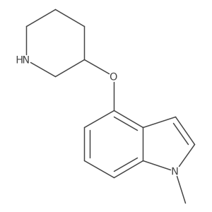 1-methyl-4-(piperidin-3-yloxy)-1H-indole结构式