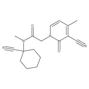 2-(3-cyano-4-methyl-2-oxo-1,2-dihydropyridin-1-yl)-N-(1-cyanocyclohexyl)-N-methylacetamide Structure