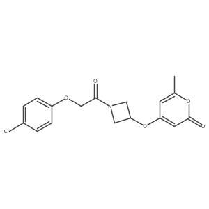 4-((1-(2-(4-chlorophenoxy)acetyl)azetidin-3-yl)oxy)-6-methyl-2H-pyran-2-one Structure