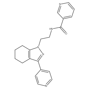 N-(2-(3-(pyridin-4-yl)-4,5,6,7-tetrahydro-1H-indazol-1-yl)ethyl)nicotinamide Structure