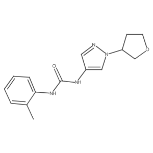 1-(1-(tetrahydrofuran-3-yl)-1H-pyrazol-4-yl)-3-(o-tolyl)urea结构式