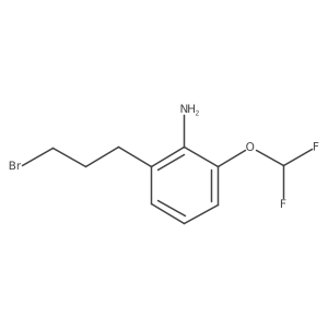 2-(3-Bromopropyl)-6-(difluoromethoxy)aniline结构式