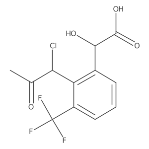 2-(1-Chloro-2-oxopropyl)-3-(trifluoromethyl)mandelic acid Structure
