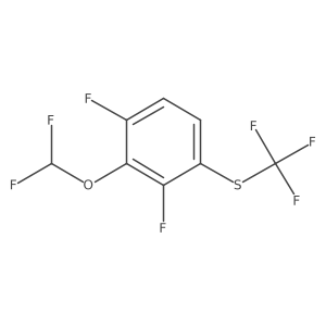 1,3-Difluoro-2-difluoromethoxy-4-(trifluoromethylthio)benzene结构式