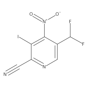 5-(Difluoromethyl)-3-iodo-4-nitropicolinonitrile Structure
