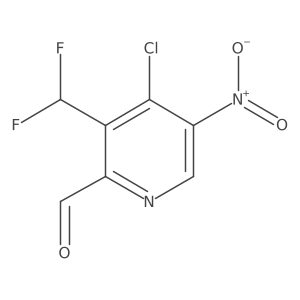 4-Chloro-3-(difluoromethyl)-5-nitropicolinaldehyde结构式