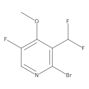 2-Bromo-3-(difluoromethyl)-5-fluoro-4-methoxypyridine Structure