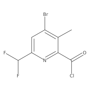 4-Bromo-6-(difluoromethyl)-3-methylpicolinoyl chloride Structure