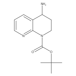 Tert-butyl 4-amino-1,2,3,4-tetrahydro-1,8-naphthyridine-1-carboxylate结构式