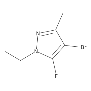 4-Bromo-1-ethyl-5-fluoro-3-methyl-1H-pyrazole Structure