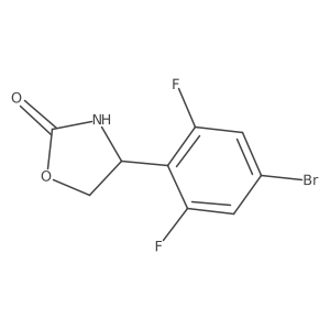 4-(4-Bromo-2,6-difluorophenyl)-1,3-oxazolidin-2-one结构式