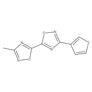 3-Methyl-3'-(3-thienyl)-5,5'-bi-1,2,4-oxadiazole Structure