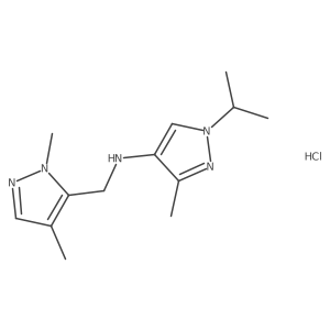 N-[(1,4-dimethyl-1H-pyrazol-5-yl)methyl]-1-isopropyl-3-methyl-1H-pyrazol-4-amine Structure