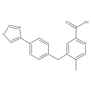 5-Methyl-4-[[4-(4-oxazolyl)phenyl]methyl]-2-pyridinecarboxylic acid Structure