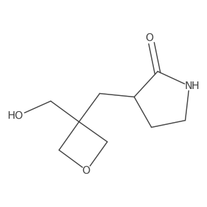 3-{[3-(Hydroxymethyl)oxetan-3-yl]methyl}pyrrolidin-2-one Structure