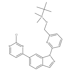 1-(6-(((Tert-butyldimethylsilyl)oxy)methyl)pyridin-2-yl)-6-(2-chloropyrimidin-4-yl)-1H-indazole Structure