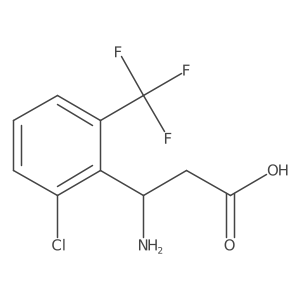 3-Amino-3-[2-chloro-6-(trifluoromethyl)phenyl]propanoic acid Structure