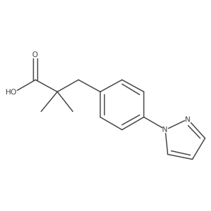 2,2-dimethyl-3-[4-(1H-pyrazol-1-yl)phenyl]propanoic acid Structure