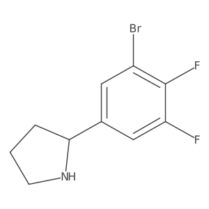 2-(3-Bromo-4,5-difluorophenyl)pyrrolidine结构式