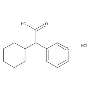 2-Cyclohexyl-2-(pyridin-3-yl)acetic acid hydrochloride结构式
