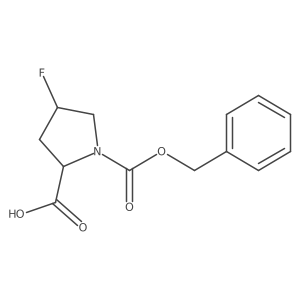 (2R,4S)-1-((Benzyloxy)carbonyl)-4-fluoropyrrolidine-2-carboxylic acid结构式