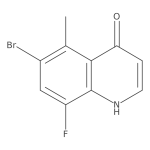 6-Bromo-8-fluoro-5-methylquinolin-4-ol结构式