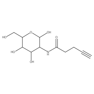 N-((2R,3S,4R,5S,6R)-2,4,5-Trihydroxy-6-(hydroxymethyl)tetrahydro-2H-pyran-3-yl)pent-4-ynamide结构式