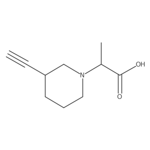 1-Piperidineacetic acid, 3-ethynyl-alpha-methyl-结构式