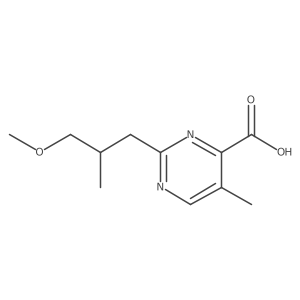 2-(3-Methoxy-2-methylpropyl)-5-methylpyrimidine-4-carboxylic acid结构式