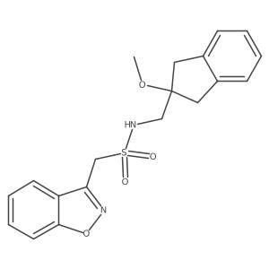 1-(benzo[d]isoxazol-3-yl)-N-((2-methoxy-2,3-dihydro-1H-inden-2-yl)methyl)methanesulfonamide Structure