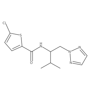 5-chloro-N-(3-methyl-1-(2H-1,2,3-triazol-2-yl)butan-2-yl)thiophene-2-carboxamide结构式