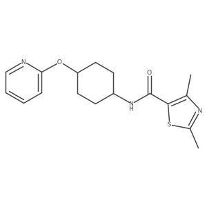 2,4-dimethyl-N-((1r,4r)-4-(pyridin-2-yloxy)cyclohexyl)thiazole-5-carboxamide Structure