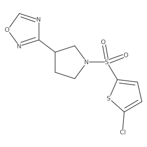 3-(1-((5-Chlorothiophen-2-yl)sulfonyl)pyrrolidin-3-yl)-1,2,4-oxadiazole结构式