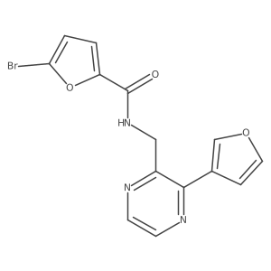 5-bromo-N-((3-(furan-3-yl)pyrazin-2-yl)methyl)furan-2-carboxamide Structure