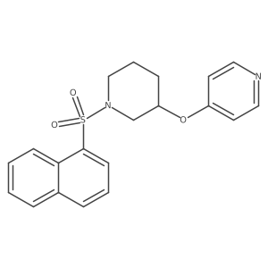 4-((1-(Naphthalen-1-ylsulfonyl)piperidin-3-yl)oxy)pyridine结构式