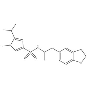 N-(1-(2,3-dihydrobenzofuran-5-yl)propan-2-yl)-2-isopropyl-1-methyl-1H-imidazole-4-sulfonamide Structure