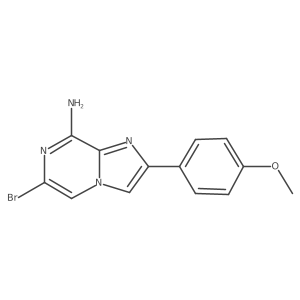 6-Bromo-2-(4-methoxyphenyl)imidazo[1,2-A]pyrazin-8-amine结构式