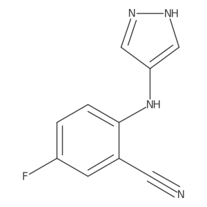 5-Fluoro-2-[(1H-pyrazol-4-yl)amino]benzonitrile结构式