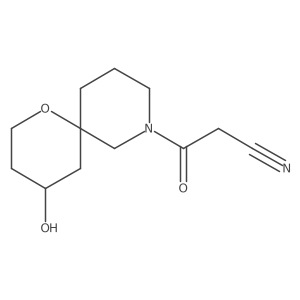 3-(4-Hydroxy-1-oxa-8-azaspiro[5.5]undecan-8-yl)-3-oxopropanenitrile Structure
