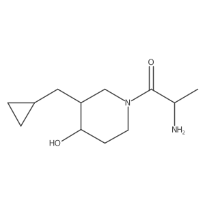 2-Amino-1-(3-(cyclopropylmethyl)-4-hydroxypiperidin-1-yl)propan-1-one Structure