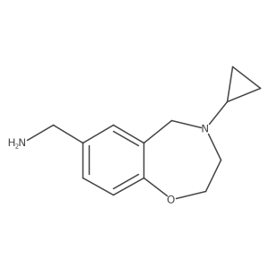 (4-Cyclopropyl-2,3,4,5-tetrahydrobenzo[f][1,4]oxazepin-7-yl)methanamine Structure