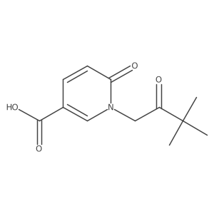 1-(3,3-Dimethyl-2-oxobutyl)-6-oxo-1,6-dihydropyridine-3-carboxylic acid结构式