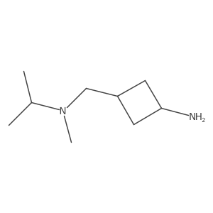 (1r,3r)-3-{[Methyl(propan-2-yl)amino]methyl}cyclobutan-1-amine Structure