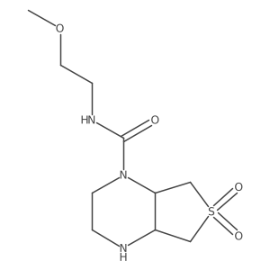 rac-(4aR,7aS)-N-(2-methoxyethyl)-6,6-dioxo-octahydro-6lambda6-thieno[3,4-b]piperazine-1-carboxamide Structure