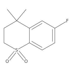 6-fluoro-4,4-dimethyl-3,4-dihydro-2H-1lambda6-benzothiopyran-1,1-dione结构式