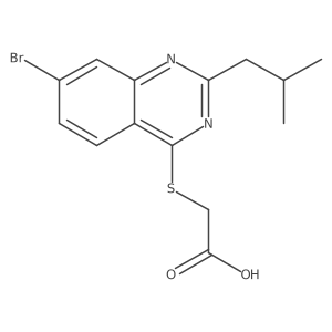 2-{[7-Bromo-2-(2-methylpropyl)quinazolin-4-yl]sulfanyl}acetic acid Structure