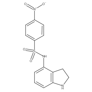 N-(2,3-dihydro-1H-indol-4-yl)-4-nitrobenzene-1-sulfonamide结构式