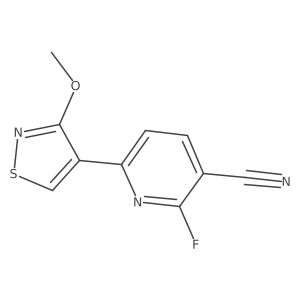 2-Fluoro-6-(3-methoxy-1,2-thiazol-4-yl)pyridine-3-carbonitrile结构式