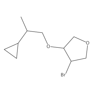 3-Bromo-4-(2-cyclopropylpropoxy)oxolane结构式